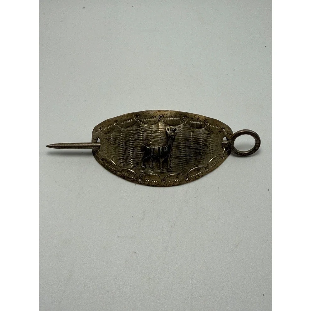 Ecuador Llama Barrette Bun Holder Vintage‎ 2.5